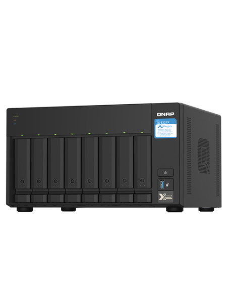 QNAP TS-832PX NAS Tower Annapurna Labs AL324 4 GB DDR4 0 TB QNAP Turbo System Alluminio, Nero