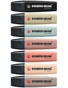 STABILO BOSS NatureColors evidenziatore 6 pz Punta smussata Nero, Bronzo, Verde, Grigio, Verde chiaro 2