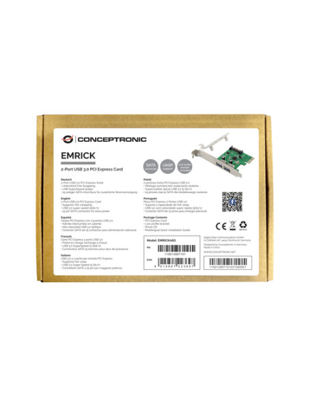 Conceptronic EMRICK06G scheda di interfaccia e adattatore Interno USB 3.2 Gen 1 (3.1 Gen 1)