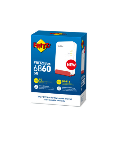 FRITZ!Box 6860 5G Edition International router wireless Gigabit Ethernet Dual-band (2.4 GHz/5 GHz)