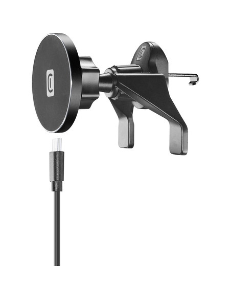 Cellularline Touch Air Mag - iPhone 12 and later Supporto smartphone da auto magnetico per sistema MagSafe con carica wireless
