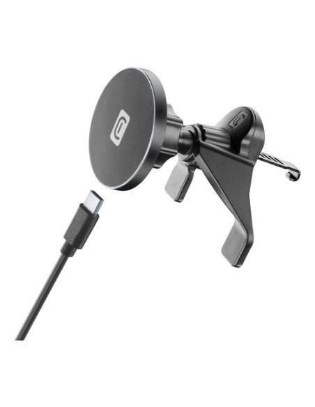 Cellularline Touch Air Mag - iPhone 12 and later Supporto smartphone da auto magnetico per sistema MagSafe con carica wireless