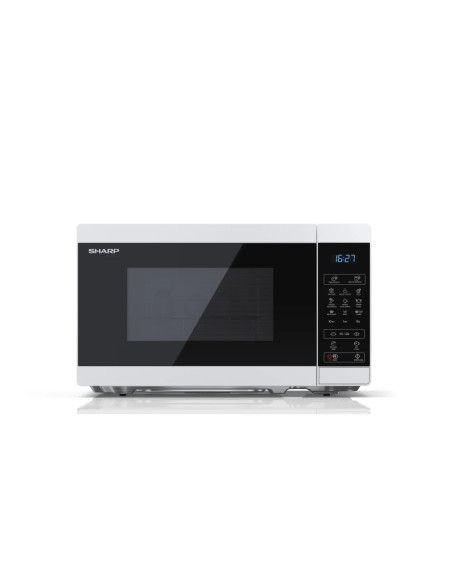 Sharp YC-MG02E-W forno a microonde Blu, Bianco Superficie piana 20 L 800 W