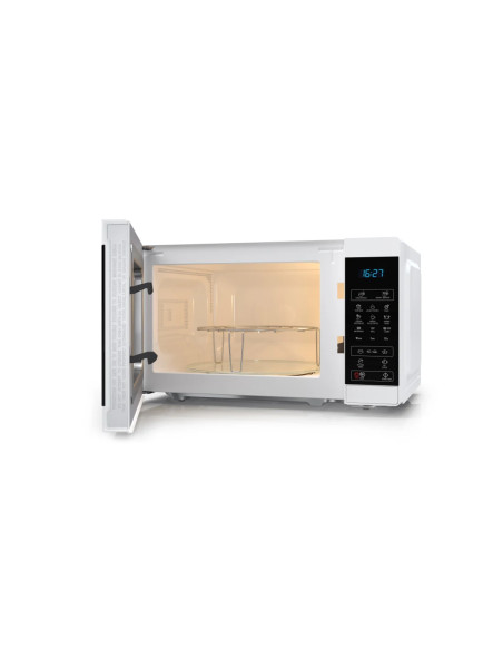 Sharp YC-MG02E-W forno a microonde Blu, Bianco Superficie piana 20 L 800 W