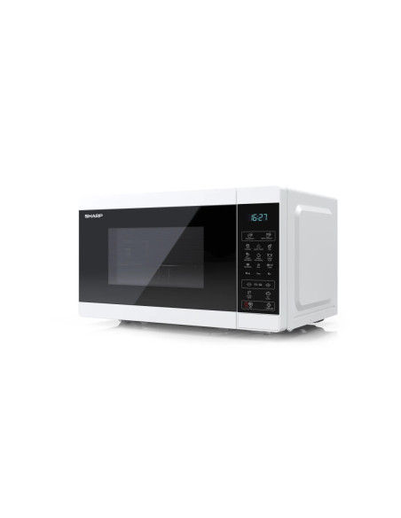 Sharp YC-MG02E-W forno a microonde Blu, Bianco Superficie piana 20 L 800 W
