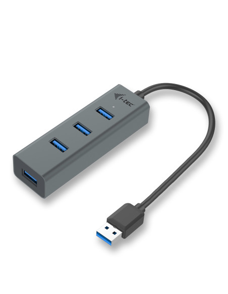 i-tec Metal U3HUBMETAL403 hub di interfaccia USB 3.2 Gen 1 (3.1 Gen 1) Type-A 5000 Mbit/s Grigio