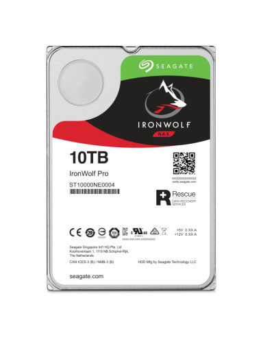 Seagate IronWolf Pro ST10000NT001 disco rigido interno 10 TB 7200 Giri/min 256 MB 3.5" Serial ATA III
