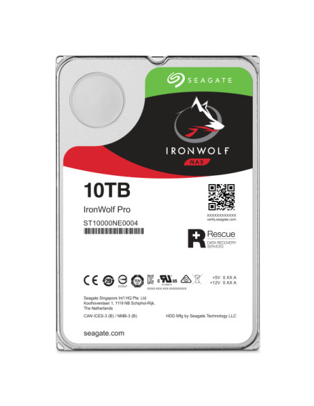 Seagate IronWolf Pro ST10000NT001 disco rigido interno 10 TB 7200 Giri/min 256 MB 3.5" Serial ATA III