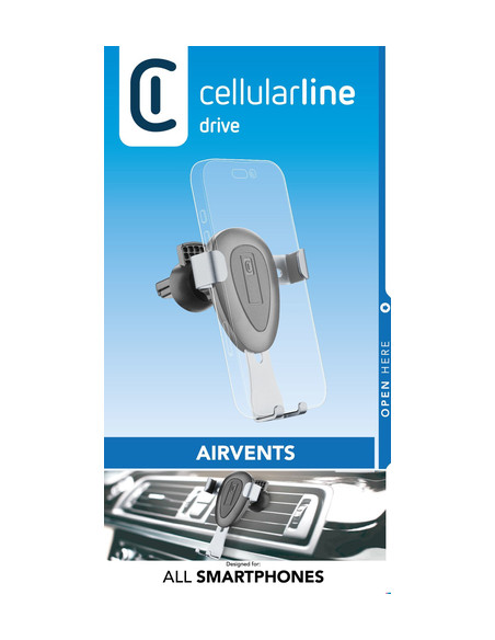 Cellularline Slide - Universal Supporto smartphone da auto per alette di aerazione