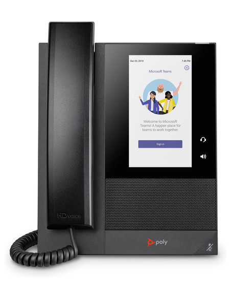 POLY Telefono multimediale aziendale CCX 400 per Microsoft Teams e abilitato per PoE
