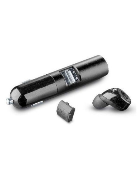 Cellularline Car Headset Mini - Universale Auricolare Bluetooth® con base di ricarica
