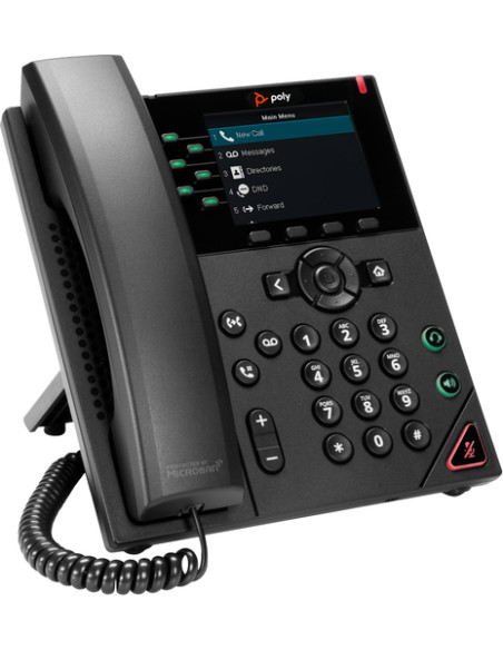 POLY Telefono IP VVX 350 a 6 linee abilitato per PoE