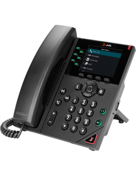POLY Telefono IP VVX 350 a 6 linee abilitato per PoE