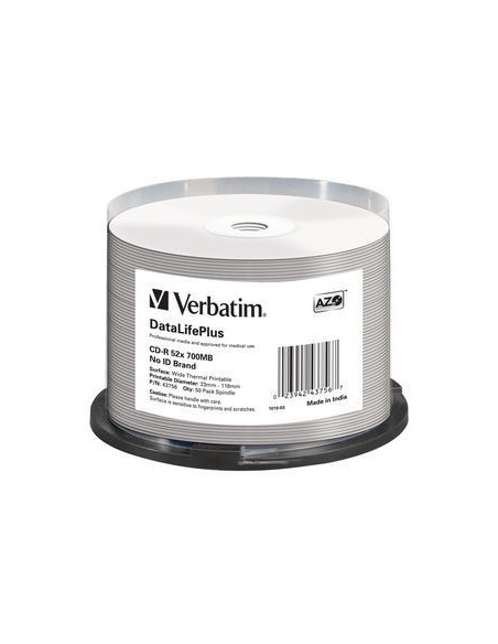 Verbatim CD-R 52x DataLifePlus 700 MB 50 pz