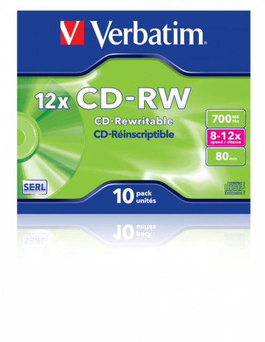 Verbatim CD-RW 12x 700 MB 10 pz