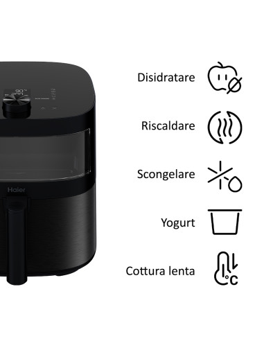 Haier I-Master Series 5 HAF5TWA 011 6,5 L Indipendente 2000 W Friggitrice ad aria calda Nero