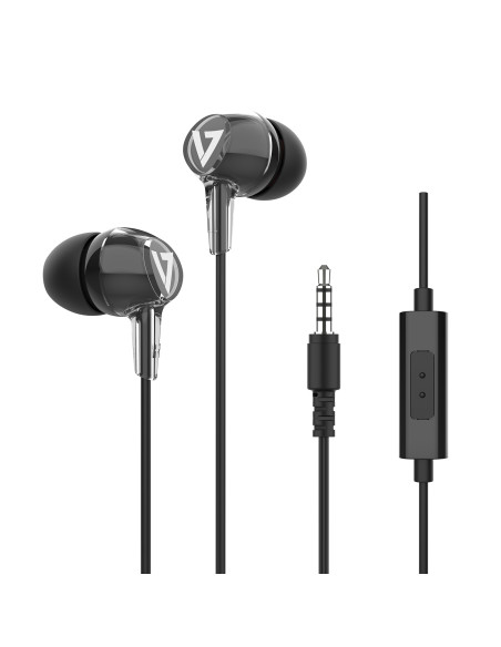 V7 HA220 cuffia e auricolare Cablato In-ear Chiamate/Musica/Sport/Tutti i giorni Nero