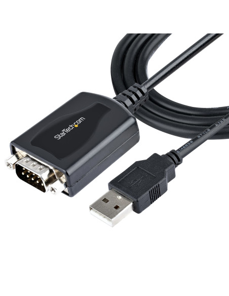 StarTech.com 1P3FPC-USB-SERIAL adattatore per inversione del genere dei cavi DB-9 USB Type-A (4 pin) USB 2.0 Nero