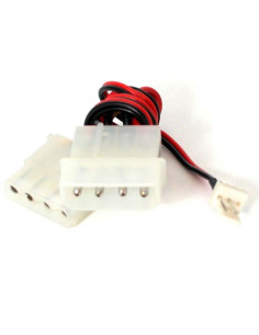 StarTech.com 6" TX3 to Large Internal Power LP4 CPU Fan Adapter Cable Nero, Rosso, Bianco 0,1524 m