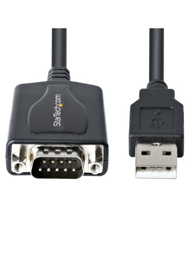 StarTech.com 1P3FPC-USB-SERIAL adattatore per inversione del genere dei cavi DB-9 USB Type-A (4 pin) USB 2.0 Nero
