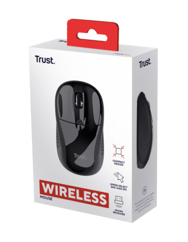 Trust 24658 mouse Ufficio Ambidestro RF Wireless Ottico 1600 DPI