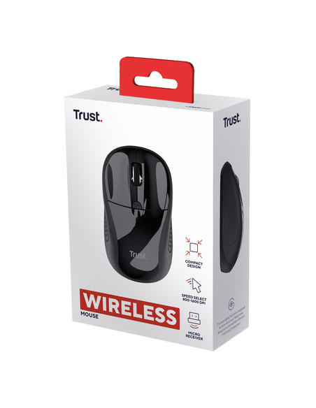 Trust 24658 mouse Ufficio Ambidestro RF Wireless Ottico 1600 DPI