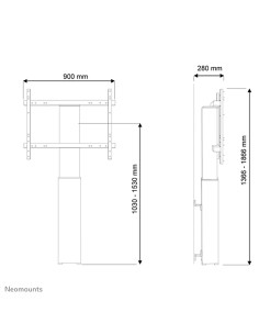 Neomounts PLASMA-W2250BLACK Supporto da pavimento per TV 42-100" - muro - motorizzato 2