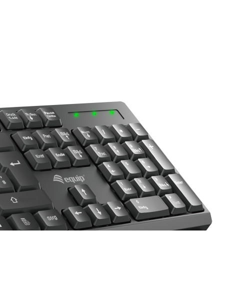 Equip 245223 tastiera Mouse incluso Ufficio RF Wireless QWERTY Italiano Nero