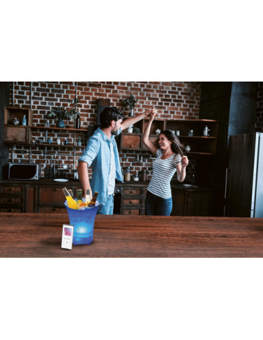 Tech Pop ICE MUSIC BUCKET Secchiello per il ghiaccio dotato di speaker bluetooth e luci