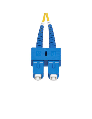 StarTech.com Cavo in fibra ottica duplex monomodale OS2 da SC a SC (UPC) da 2 m, 9/125µm, 40G/100G, Insensibile alla piegatura,