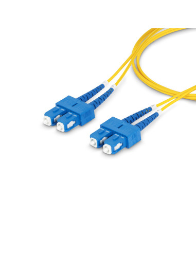StarTech.com Cavo in fibra ottica duplex monomodale OS2 da SC a SC (UPC) da 2 m, 9/125µm, 40G/100G, Insensibile alla piegatura,