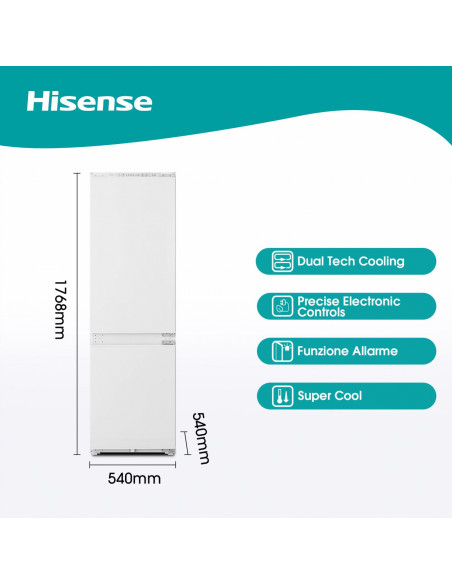 Hisense RIB312F4AWE frigorifero con congelatore Da incasso 246 L Bianco