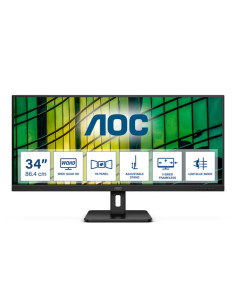 AOC U34E2M Monitor PC 86,4 cm (34") 3440 x 1440 Pixel Wide Quad HD Nero