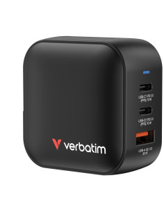 Verbatim Mini GaN Charger 70W Universale Nero AC Ricarica rapida Interno