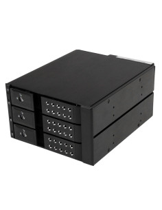 StarTech.com Scheda backplane per rack portatili hot-swap trayless in alluminio 3 alloggiamenti per SAS II/SATA III 3,5"- HDD 6