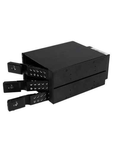 StarTech.com Scheda backplane per rack portatili hot-swap trayless in alluminio 3 alloggiamenti per SAS II/SATA III 3,5"- HDD 6
