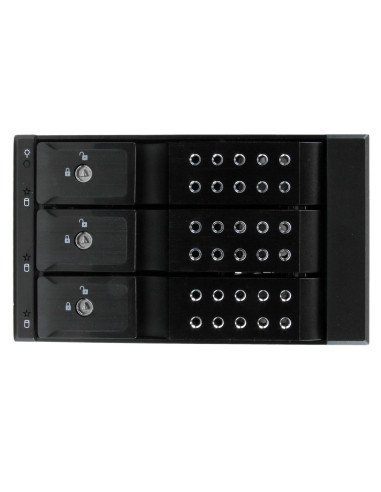 StarTech.com Scheda backplane per rack portatili hot-swap trayless in alluminio 3 alloggiamenti per SAS II/SATA III 3,5"- HDD 6
