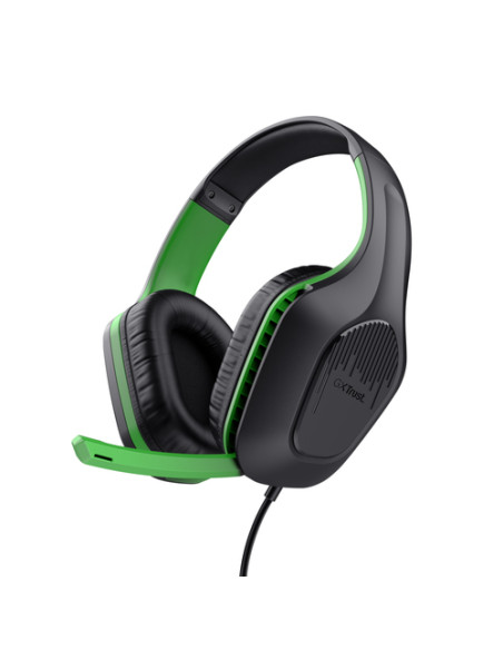 Trust GXT 415X ZIROX Auricolare Cablato A Padiglione Gaming Nero, Verde