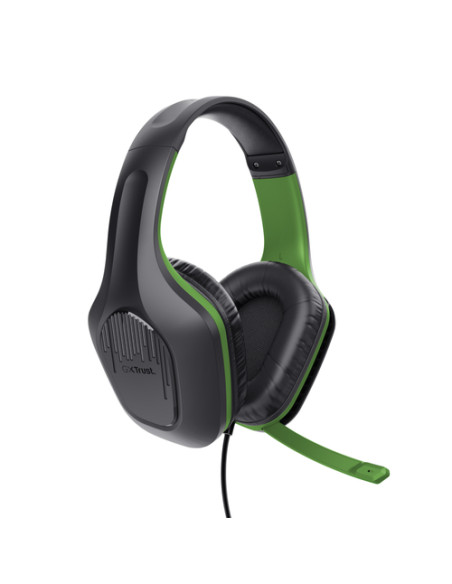 Trust GXT 415X ZIROX Auricolare Cablato A Padiglione Gaming Nero, Verde