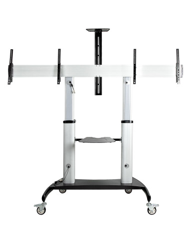 StarTech.com STNDMTVDUO Supporto TV a parete 152,4 cm (60") Nero, Argento