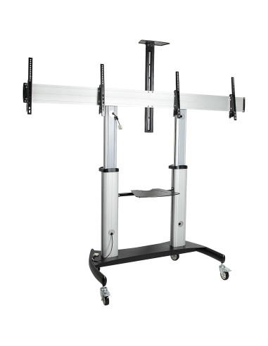 StarTech.com STNDMTVDUO Supporto TV a parete 152,4 cm (60") Nero, Argento