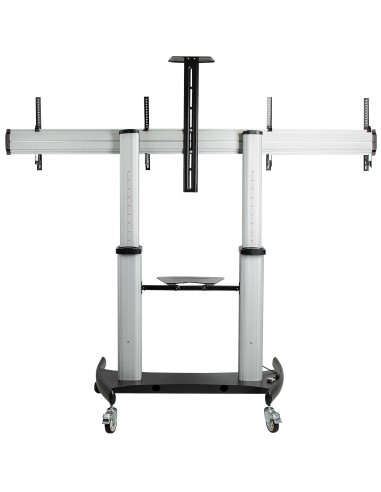 StarTech.com STNDMTVDUO Supporto TV a parete 152,4 cm (60") Nero, Argento