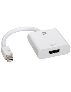 V7 Adaptador blanco de vídeo con conector Mini DisplayPort macho a HDMI hembra