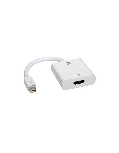 V7 Adaptador blanco de vídeo con conector Mini DisplayPort macho a HDMI hembra