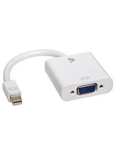 V7 Adaptador blanco de vídeo con conector Mini DisplayPort macho a VGA hembra