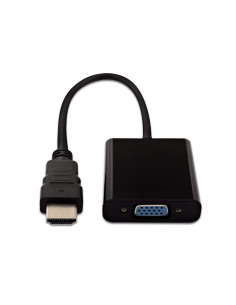V7 Adaptador negro de vídeo con conector HDMI macho a VGA hembra