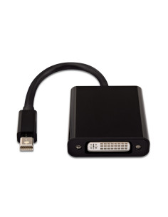 V7 Adaptador negro de vídeo con conector Mini DisplayPort macho a DVI-I hembra