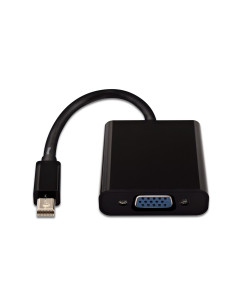 V7 Adaptador negro de vídeo con conector Mini DisplayPort macho a VGA hembra
