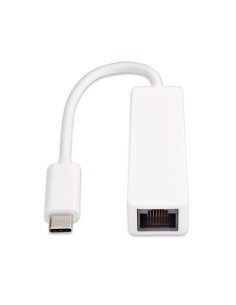 V7 Adattatore USB-C (m) a Ethernet (f) bianco