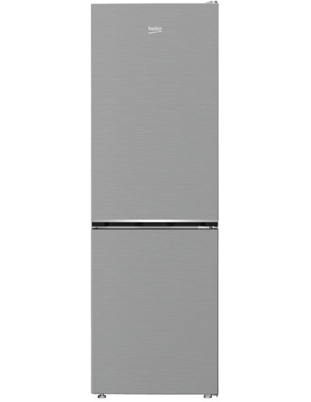Beko Frigorifero Combinato 1.85cm, Classe E, Total NF, Controllo Meccanico, Metal Look, AeroFlow, 37 dBA